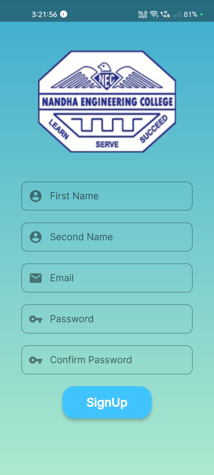 Simulation Driver Registeration of SMART TRAVELLERS APP