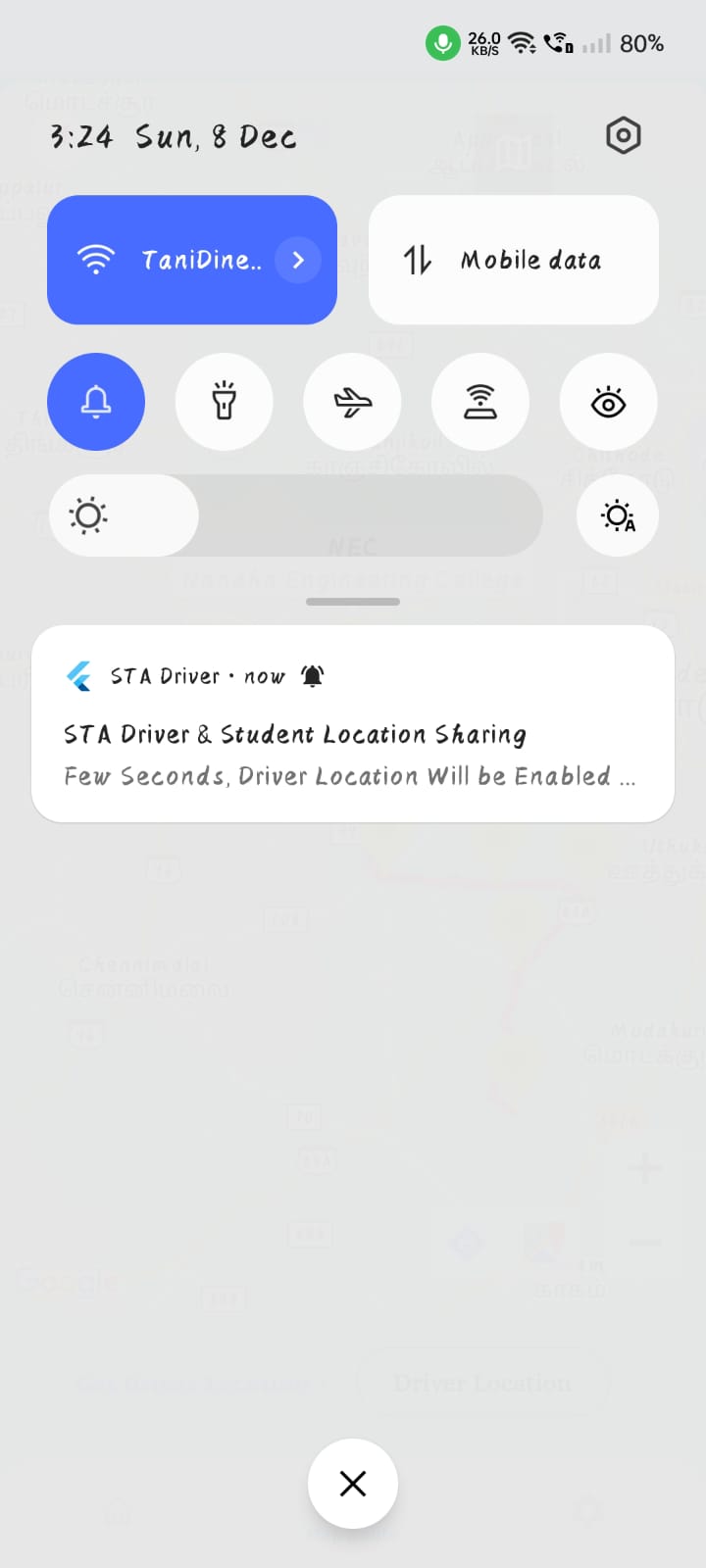Simulation Student Notification of SMART TRAVELLERS APP
